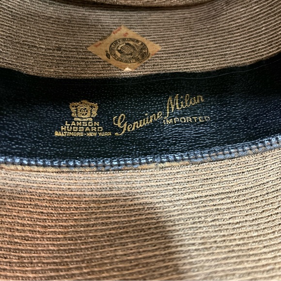 VTG LAMSON HUBBARD  BALTIMORE NEW YORK WOMEN PANAMA HAT RARE TO FIND - Picture 4 of 8